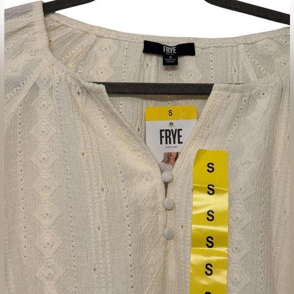 Frye Peasant Style Textured Long Sleeved Blouse - Picture 5 of 11